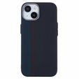 Чохол для iPhone 13, Carbon Fiber MagSafe, чорний / синій