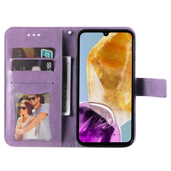 Откидной чехол для Samsung Galaxy M15 5G, Mandala, фиолетовый