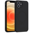 Чехол Silicone до iPhone 12 Mini, MagSafe, Black