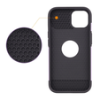 Чохол ERBORD MagSafe Cam Slider, фіолетовий + скло для екрану для iPhone 13 / iPhone 14