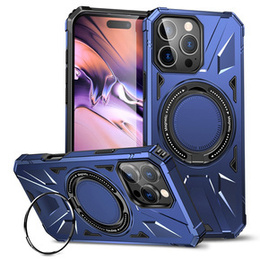 Чехол для iPhone 16 Pro, бронированный с подставкой и ручкой-планшетом, синий