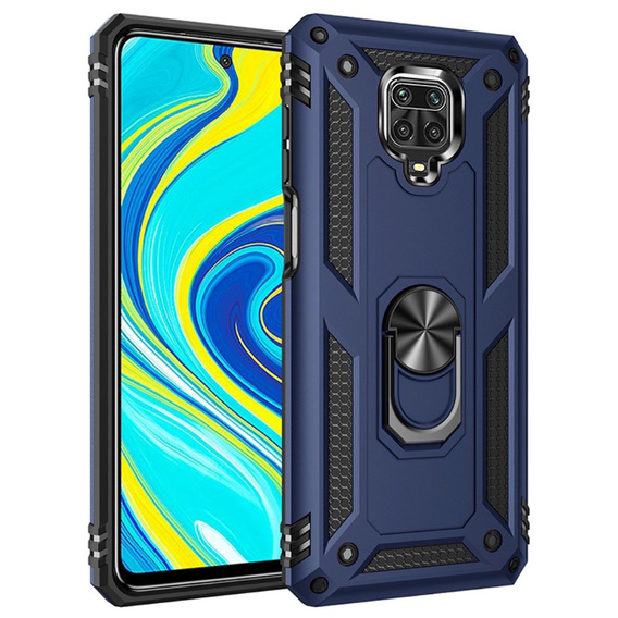 Броньований Чoхол до Xiaomi Redmi Note 9S / 9 Pro, Nox Case Ring, темно-синій