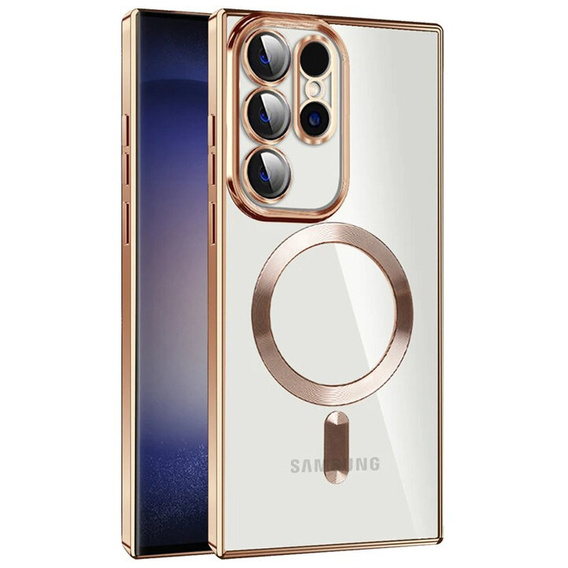 Чехол до Samsung Galaxy S22 Ultra, MagSafe Hybrid, золотой