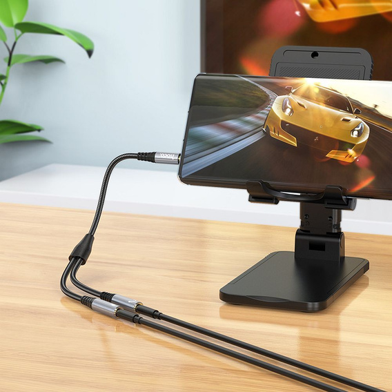 Hoco UPA21 Аудиокабель AUX 2в1 – разветвитель Jack 3,5 мм