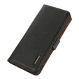 Чехол KHAZNEH RFID для Samsung Galaxy S23, текстура личи, чёрный