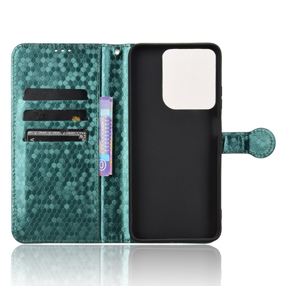 Чохол-фліп для Motorola Moto G86 5G, Wallet Rhombus, зелений