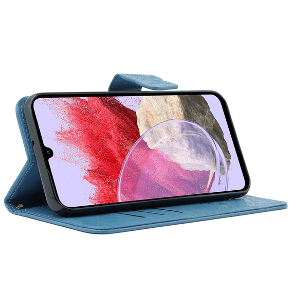 Откидной чехол для Samsung Galaxy M34 5G, Butterfly, синий