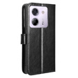 Футляр з клапаном для Xiaomi Poco M7 Pro 5G, Crazy Horse Wallet, чорний