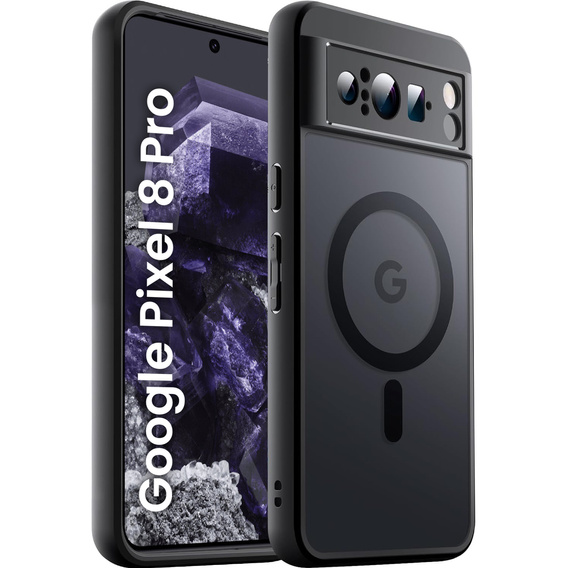 Чохол для Google Pixel 8 Pro, для MagSafe, ERBORD Matt Case, чорний