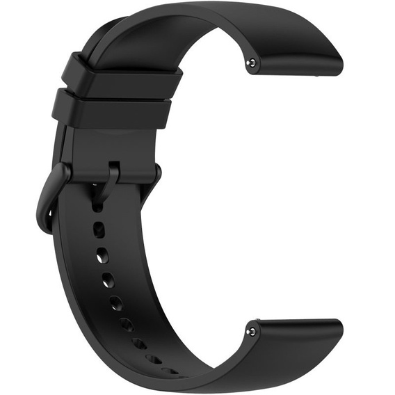 Силиконовый ремешок 20mm, Black/Black Buckle
