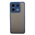 Силіконовий чохол для Xiaomi Redmi Note 13 Pro 5G, із захистом камери, прозорий / синій + Загартоване скло 9H