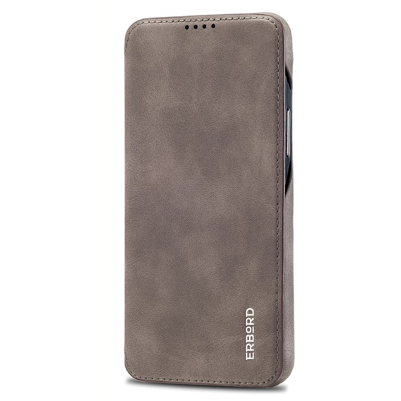 Откидной чехол для Samsung Galaxy S23 Plus, ERBORD Retro, коричневый