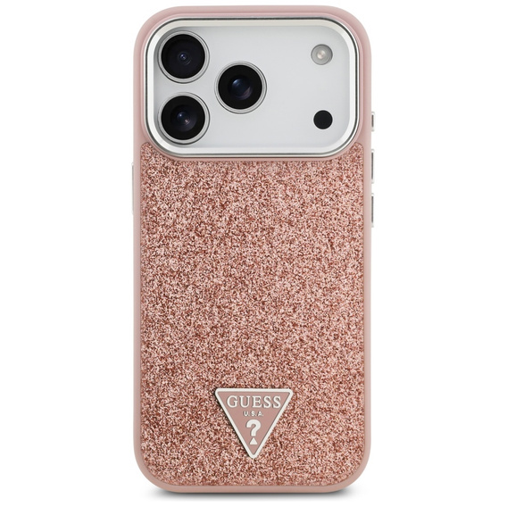 Чехол GUESS Glitter Triangle Logo MagSafe для iPhone 17 Pro Max