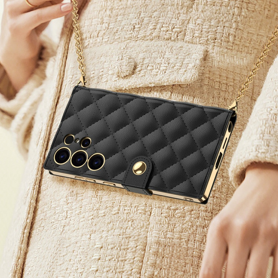 Флип-кейс для Samsung Galaxy S25 Ultra, GKK Mirror Wallet, чёрный