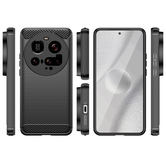 Чoхол до Xiaomi 15 Ultra, Carbon, чорний
