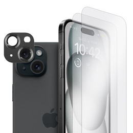 2x закаленное стекло ERBORD для камеры iPhone 15 Plus
