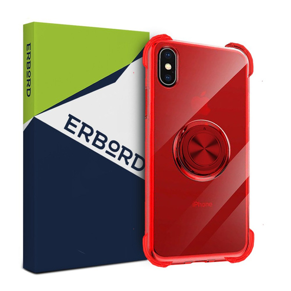 Чохол для iPhone X / XS - ERBORD Airbag Ring - Red
