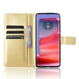 Футляр з клапаном для Motorola Edge 50 Pro, Crazy Horse Wallet, золотий