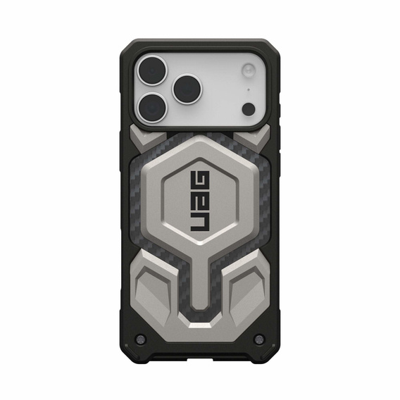 Чохол Urban Armor Gear для iPhone 17 Pro Max, Monarch Pro Kevlar MagSafe, титановий