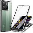 Чехол для Xiaomi Poco X7 Pro 5G, Magnetic Dual Glass, серебряный