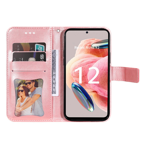 Чохол-книжка для Xiaomi Redmi Note 12 4G, Mandala Flower, рожевий