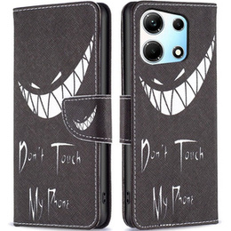 Откидной чехол для Infinix Zero 30 5G, Wallet, Don't Touch My Phone, чёрный