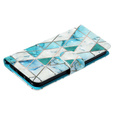 Откидной чехол для Xiaomi Redmi 13C / Poco C65, Wallet, Marble зелёный