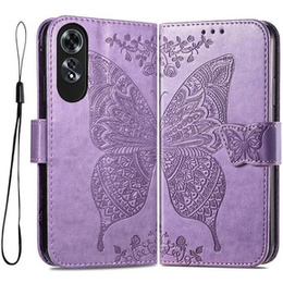 Откидной чехол для Oppo A60, Butterfly, фиолетовый