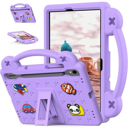 Дитячий чохол для планшета Samsung Galaxy Tab S7/S8/S9, Cute Patterns, з підставкою, фіолетовий