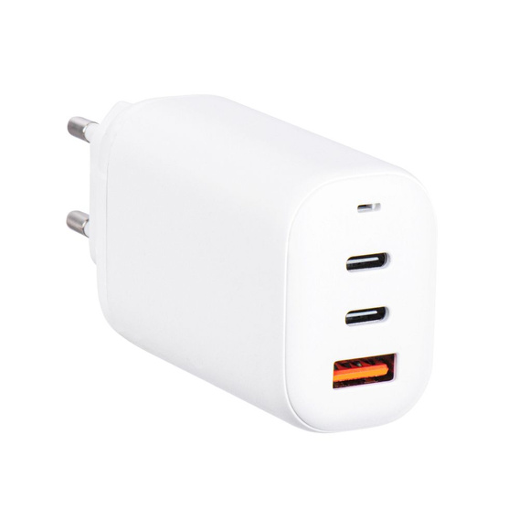 Зарядное устройство Forcell 65W GaN 2x USB C 1x USB A , White