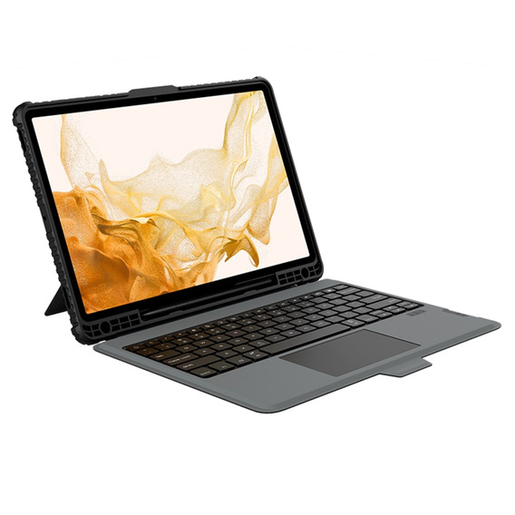 Чохол + клавіатура Galaxy Tab S8+ / Tab S7 +/ Tab S7 FE, NILLKIN Bumper Pen Slot, чорний