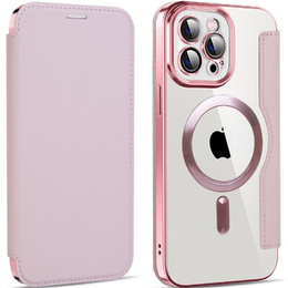Чохол-книжка для iPhone 12 Pro Max, RFID Wallet MagSafe CamShield, рожевий