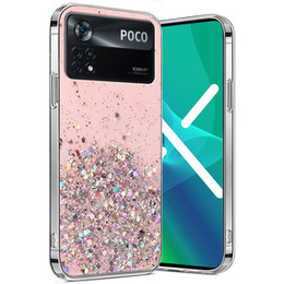 Чoхол до Xiaomi Poco X4 Pro 5G, Glittery, рожевий