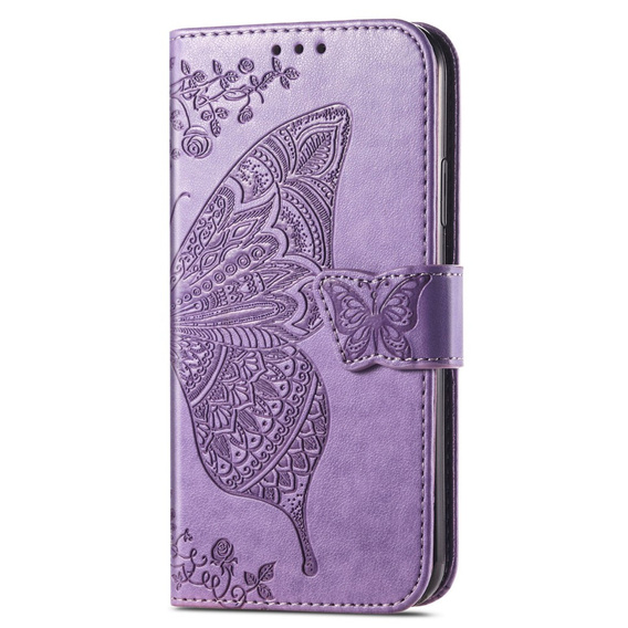 Откидной чехол для Motorola Moto G73 5G, Butterfly, фиолетовый