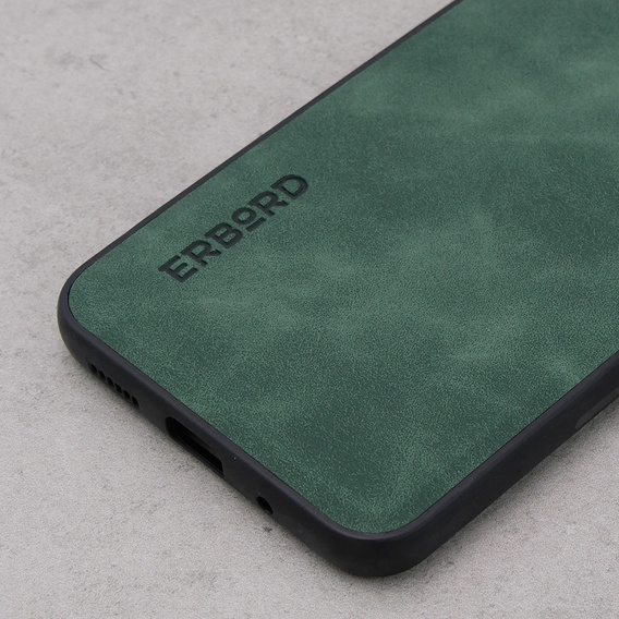 Чехол до Xiaomi Redmi 12C, ERBORD Business, с пластиной-держателем для автомобиля, зелёный