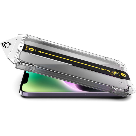 2x Скло захисне загартоване для iPhone 16e / 14 / 13 / 13 Pro, ERBORD Easy App Full Screen Protector