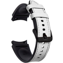 Кожаный ремешок для часов Samsung Galaxy Watch 4 / 5 40/42/44/46/45MM PRO, White