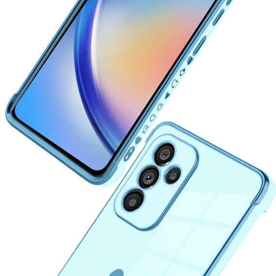 Чехол до Samsung Galaxy A34 5G, Electro heart, синий