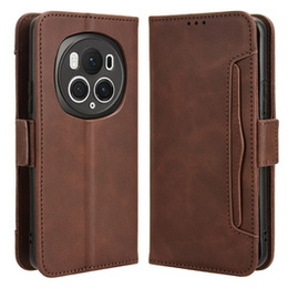 Откидной чехол для Honor Magic 6 Pro 5G, Card Slot, коричневый