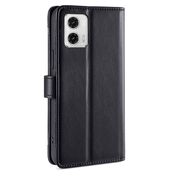 Откидной чехол для Motorola Moto G73 5G, Wallet Zipper Pocket, чёрный