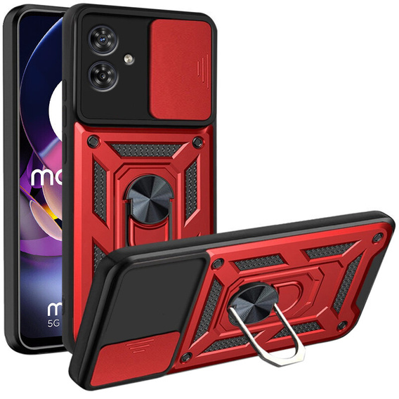 Чехол NOX Camera Slide Motorola Moto G54 5G, CamShield Slide, красный