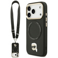 Чохол Karl Lagerfeld Big Strap Karl Metal Logo MagSafe для iPhone 17 Pro