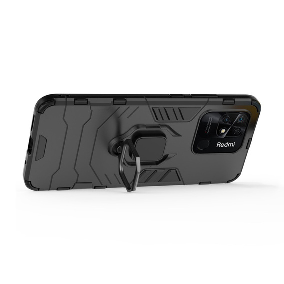 Чoхол до Xiaomi Redmi 10C, Kickstand Ring, чорний