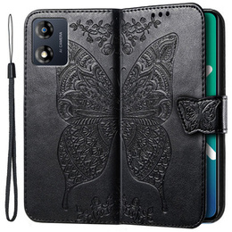 Чохол-книжка для Motorola Moto E13, Butterfly, чорний