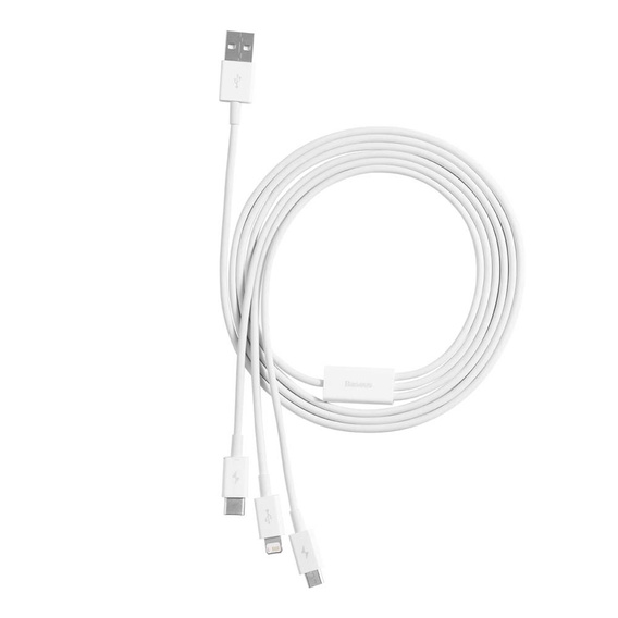 BASEUS Wisdom Kaбель TYPE-C 150CM/5A (2 sztuki) - White