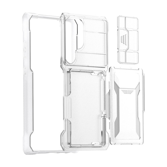 Чохол для Samsung Galaxy S24 Ultra, ERBORD SlideGuard with Card Holder, прозорий
