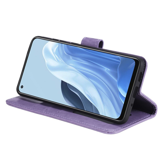 Откидной чехол для Oppo Reno7 5G, Mandala, фиолетовый