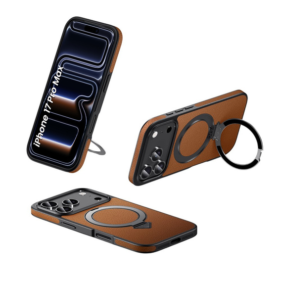 чехол Mujjo Кожаный до iPhone 14 Pro, MagSafe, Black