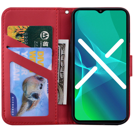 Чoхол Wallet до Xiaomi Redmi Note 11 / 11S, Cat, Red