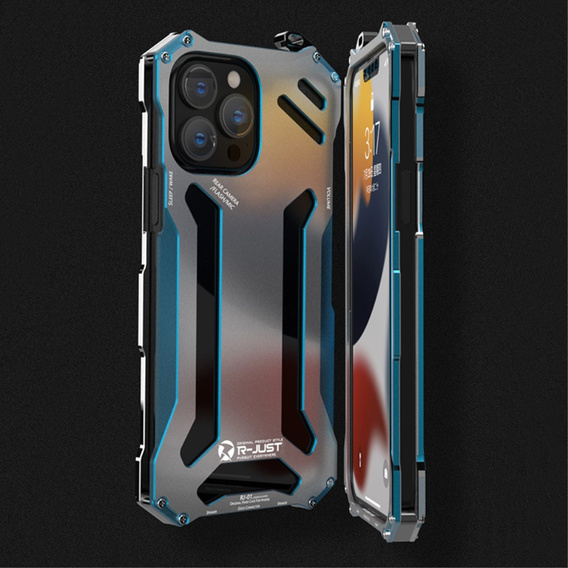 Чехол R-JUST для iPhone 13 Pro, Hollow Armour, синий